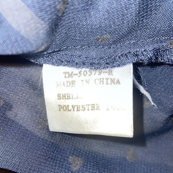 Ark & Co. Longsleeve Collared Blouse Heart Polka Dot - Picture 13 of 13